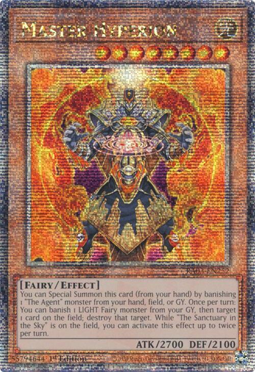 Master Hyperion (Quarter Century Secret Rare) RA03-EN252 card from Quarter Century Bonanza