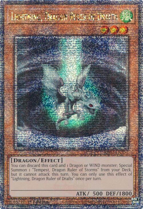Lightning, Dragon Ruler of Drafts (Quarter Century Secret Rare) RA03-EN257 card from Quarter Century Bonanza