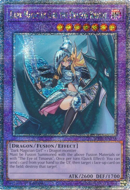Dark Magician Girl the Dragon Knight (Quarter Century Secret Rare) RA03-EN258 card from Quarter Century Bonanza