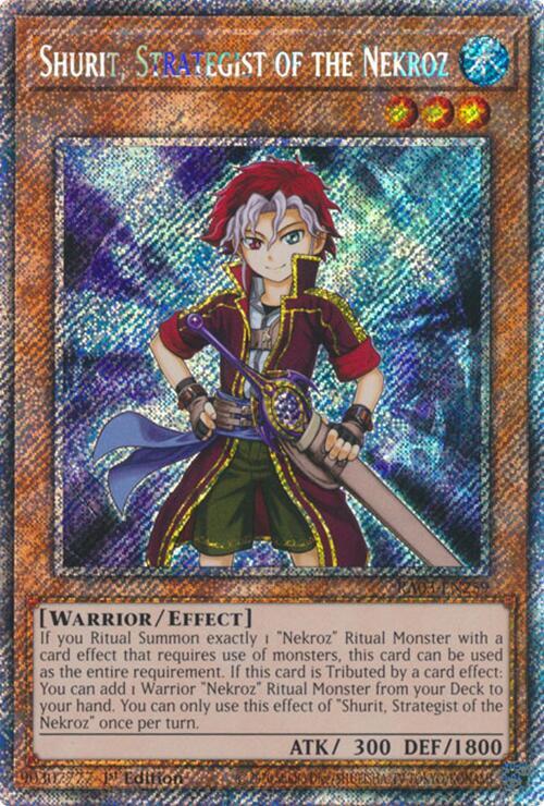 Shurit, Strategist of the Nekroz (Platinum Secret Rare) RA03-EN259 card from Quarter Century Bonanza