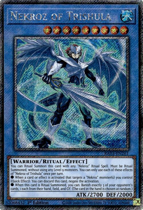 Nekroz of Trishula (Platinum Secret Rare) RA03-EN261 card from Quarter Century Bonanza
