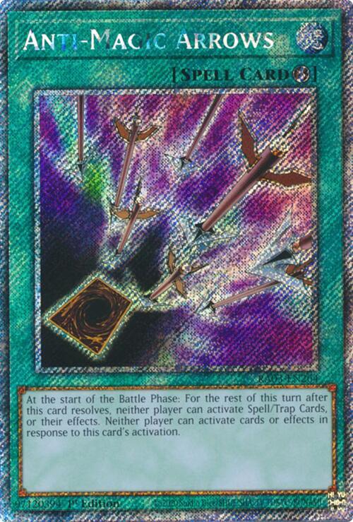 Anti-Magic Arrows (Platinum Secret Rare) RA03-EN264 card from Quarter Century Bonanza