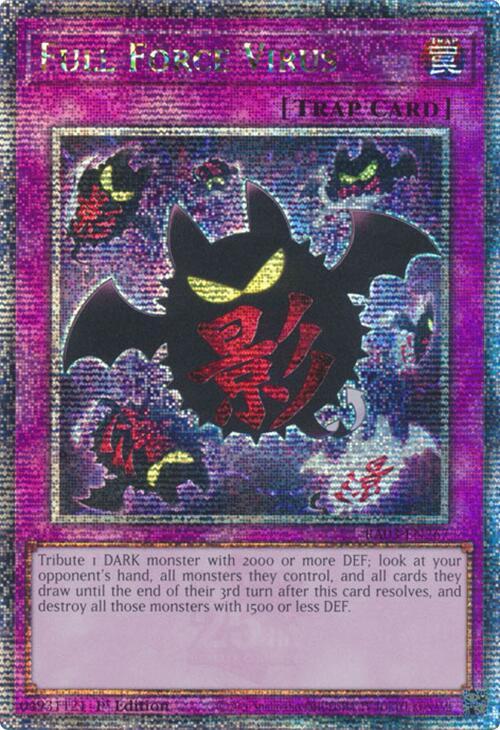 Full Force Virus (Quarter Century Secret Rare) RA03-EN267 card from Quarter Century Bonanza