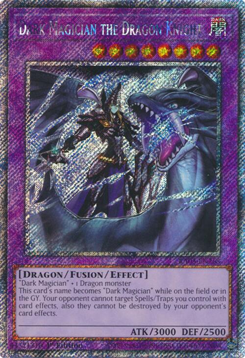 Dark Magician the Dragon Knight (Platinum Secret Rare) RA03-EN268 card from Quarter Century Bonanza
