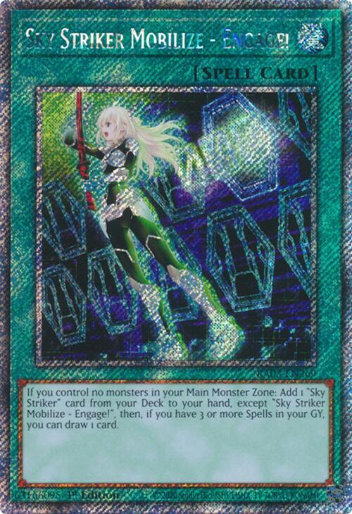 Sky Striker Mobilize - Engage! (Platinum Secret Rare) RA03-EN269 card from Quarter Century Bonanza