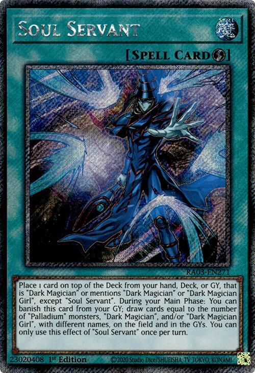 Soul Servant (Platinum Secret Rare) RA03-EN271 card from Quarter Century Bonanza
