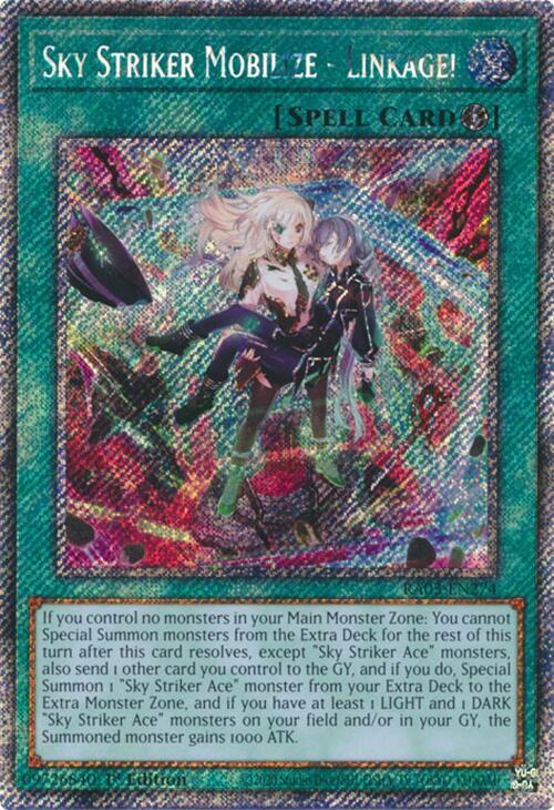 Sky Striker Mobilize - Linkage! (Platinum Secret Rare) RA03-EN274 card from Quarter Century Bonanza