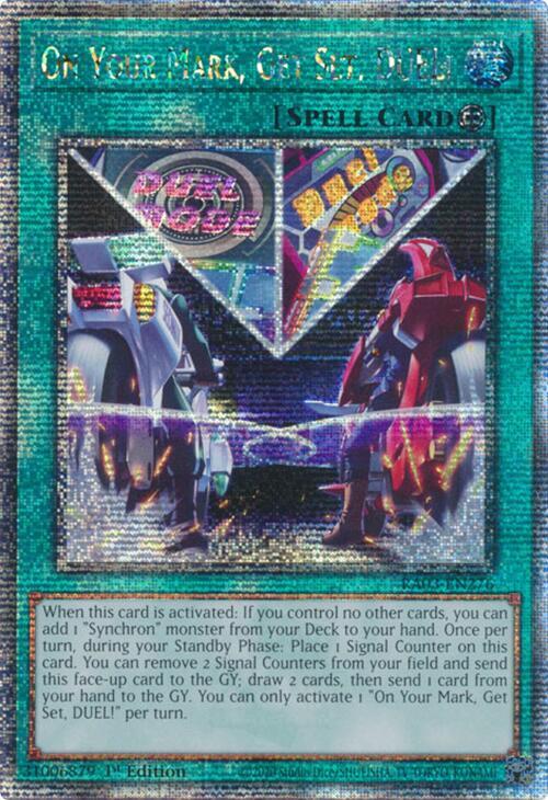 On Your Mark, Get Set, DUEL! (Quarter Century Secret Rare) RA03-EN276 card from Quarter Century Bonanza