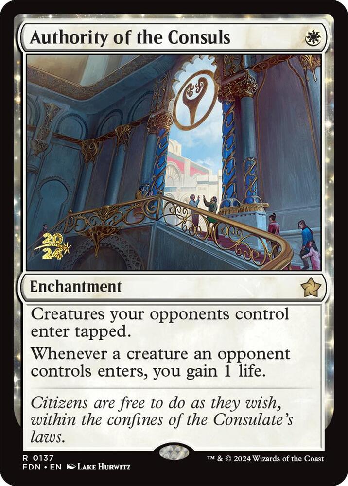 Authority of the Consuls (FDN) 137 card from Prerelease Cards
