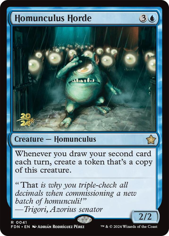 Homunculus Horde 41 card from Prerelease Cards