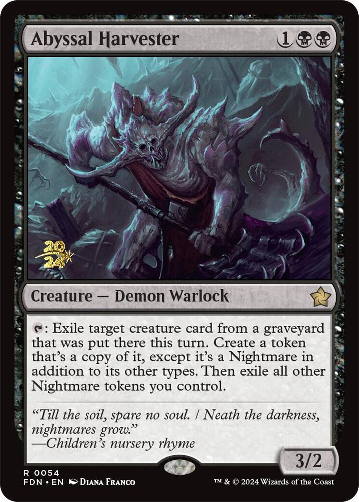 Abyssal Harvester 54 card from Prerelease Cards