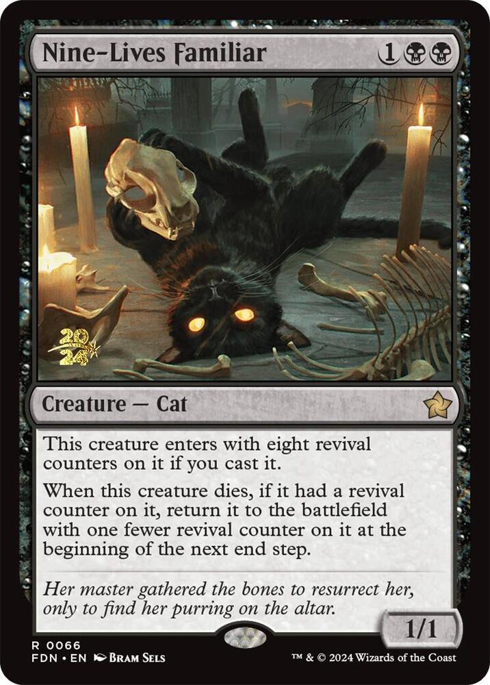 Nine-Lives Familiar 66 card from Prerelease Cards