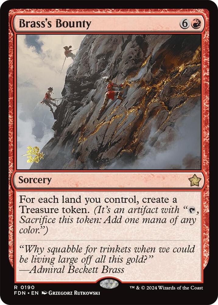 Brass's Bounty (FDN) 190 card from Prerelease Cards