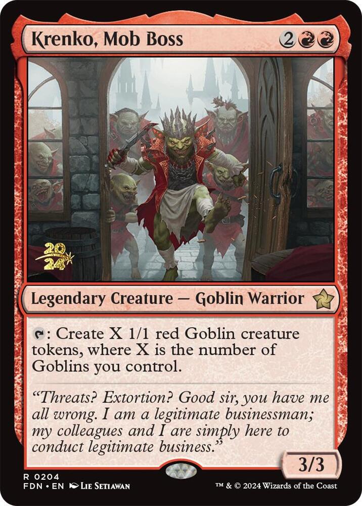 Krenko, Mob Boss 204 card from Prerelease Cards