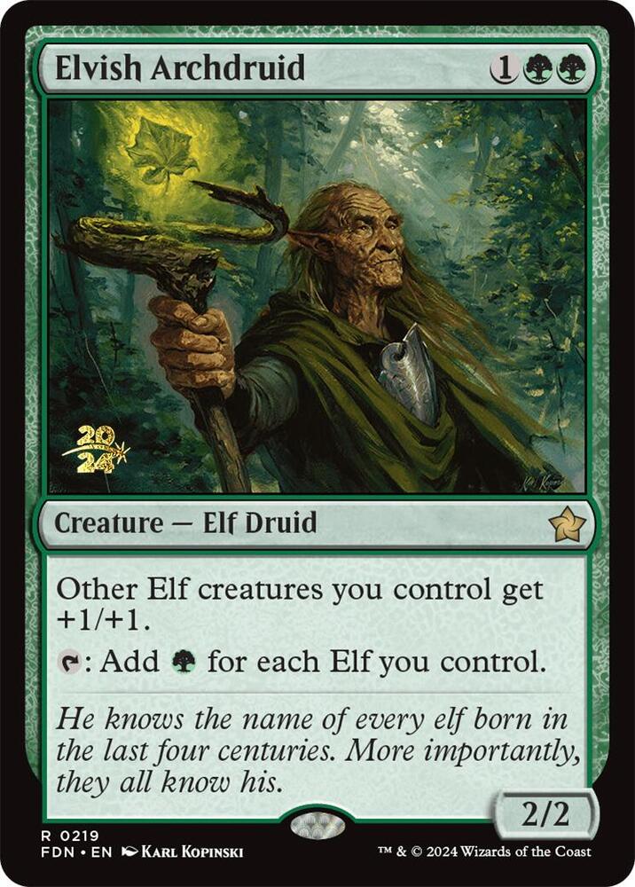 Elvish Archdruid 219 card from Prerelease Cards