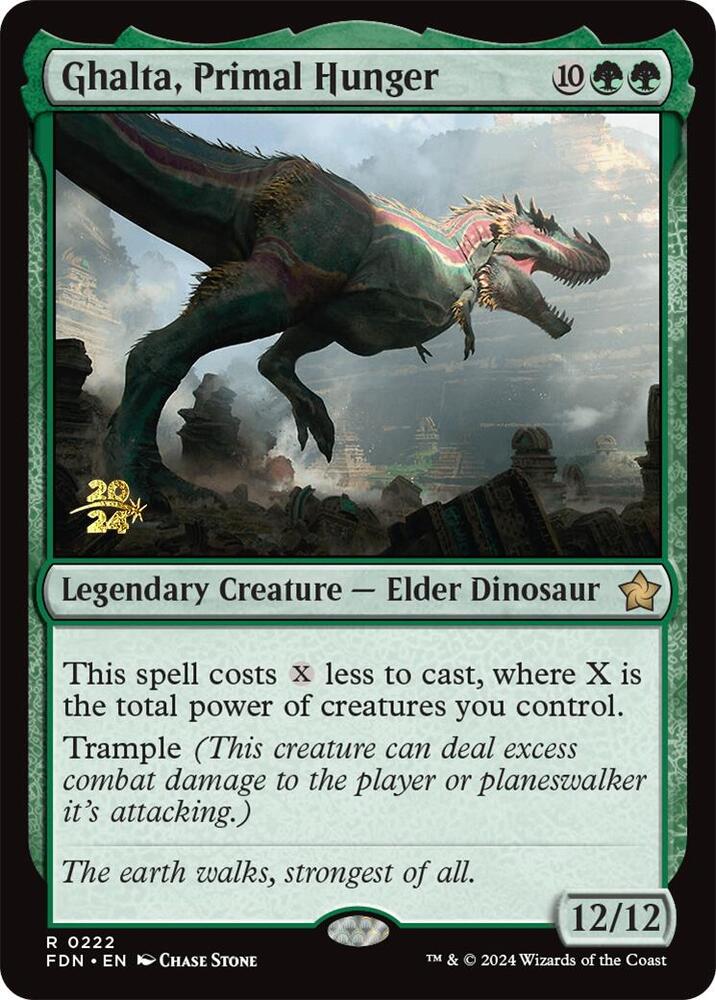 Ghalta, Primal Hunger (FDN) 222 card from Prerelease Cards