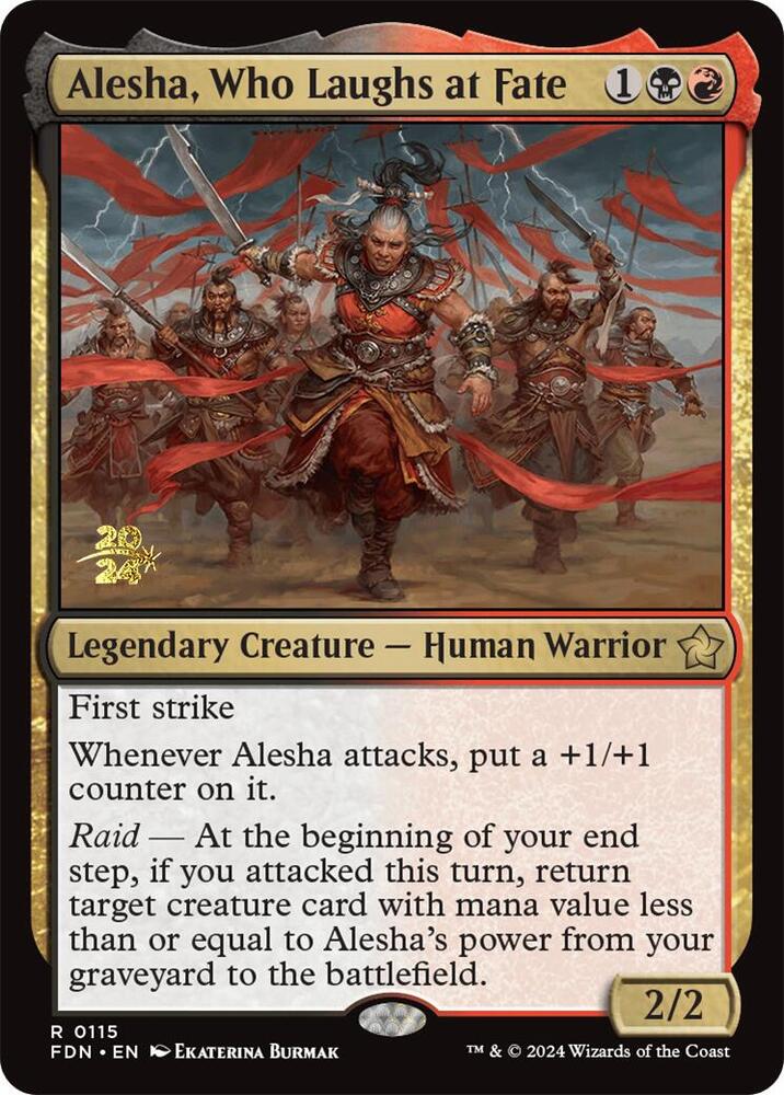 Alesha, Who Laughs at Fate 115 card from Prerelease Cards