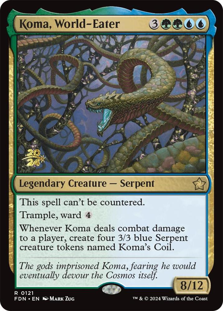 Koma, World-Eater 121 card from Prerelease Cards
