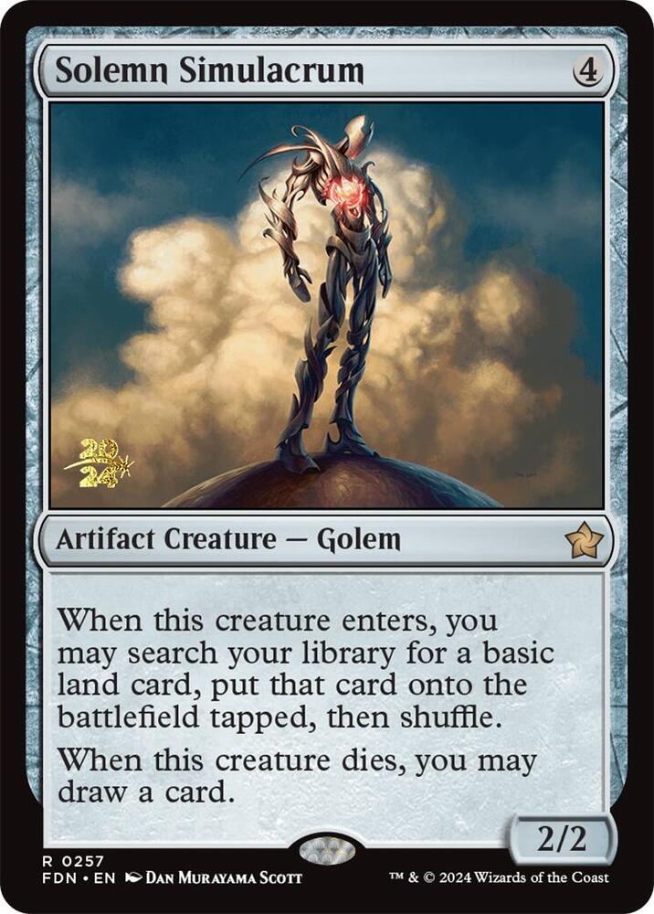 Solemn Simulacrum (FDN) 257 card from Prerelease Cards
