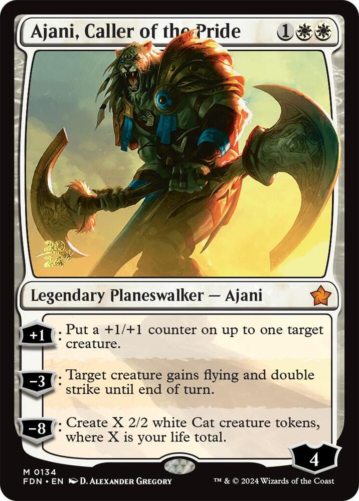 Ajani, Caller of the Pride 134 card from Prerelease Cards