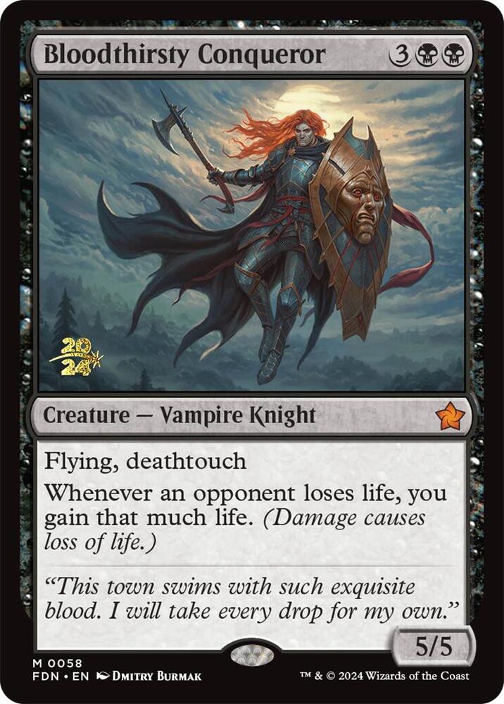 Bloodthirsty Conqueror 58 card from Prerelease Cards