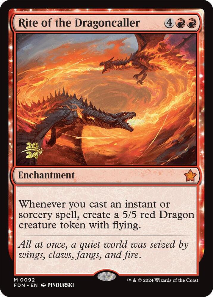 Rite of the Dragoncaller 92 card from Prerelease Cards