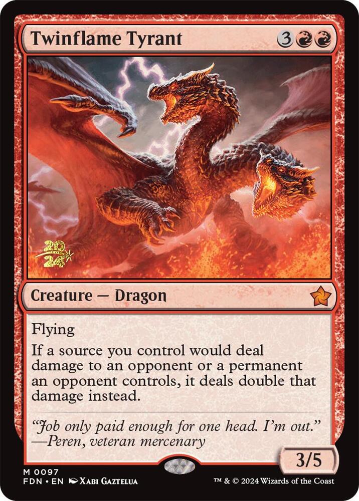 Twinflame Tyrant 97 card from Prerelease Cards