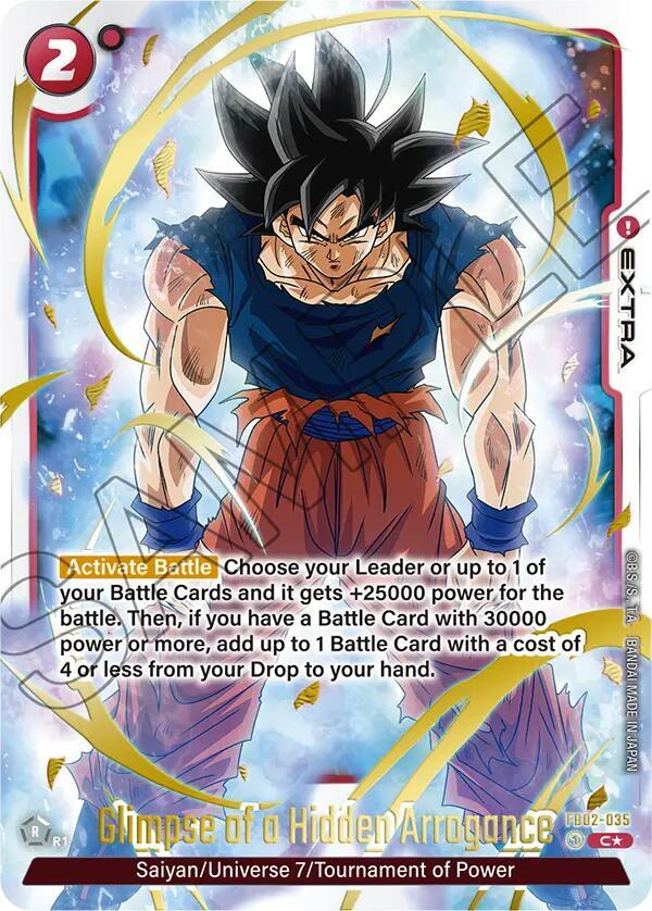 Glimpse of a Hidden Arrogance FB02-035 card from Fusion World Promotion Cards and Packs