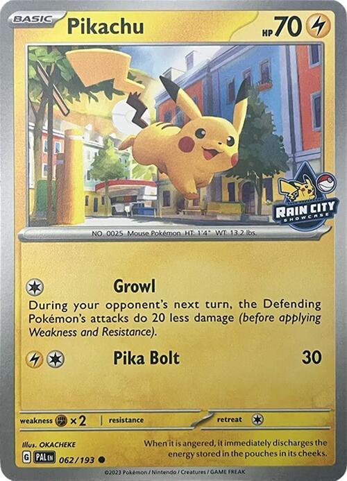Pikachu (Rain City Showcase) 062/193 card from Miscellaneous Cards & Products