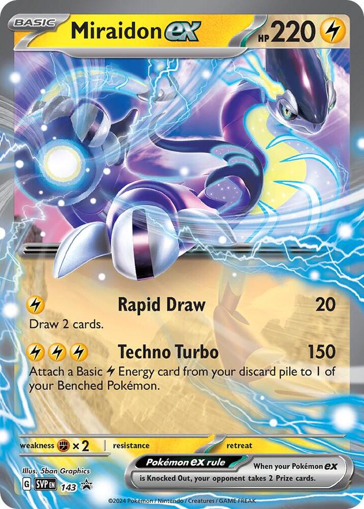Miraidon ex 143 card from SV: Scarlet & Violet Promo Cards