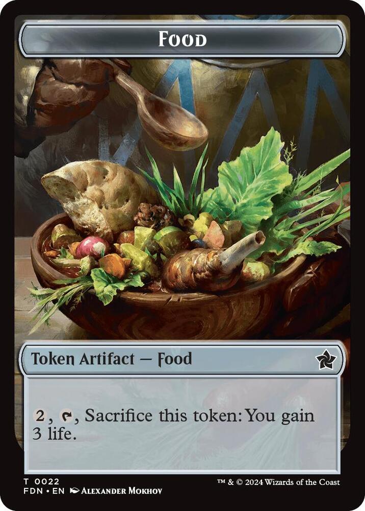 Food // Treasure Double-Sided Token 22 // 23 card from Foundations