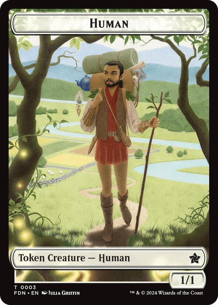 Human // Knight Double-Sided Token 3 // 4 card from Foundations