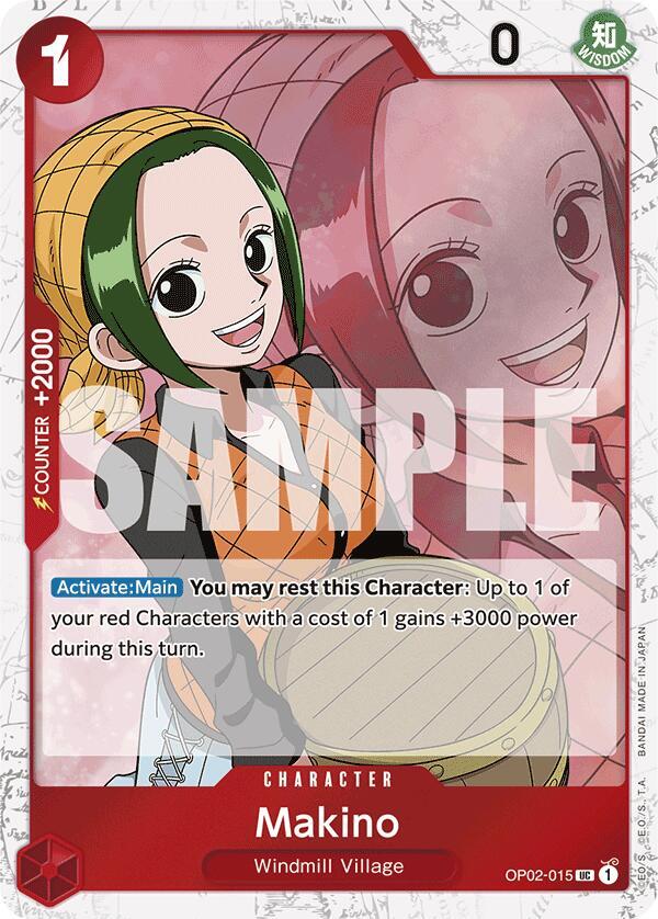 Makino (Jolly Roger Foil) OP02-015 card from Premium Booster -The Best-