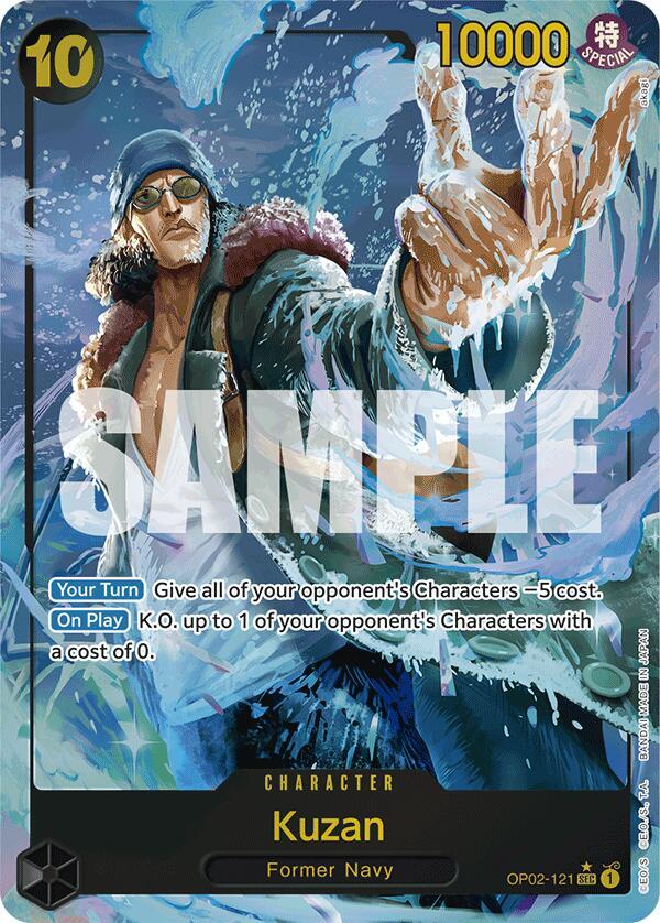 Kuzan (Alternate Art) OP02-121 card from Premium Booster -The Best-