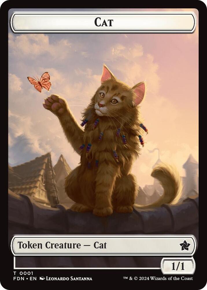 Cat (0001) // Cat Doubled-Sided Token 1 // 2 card from Foundations