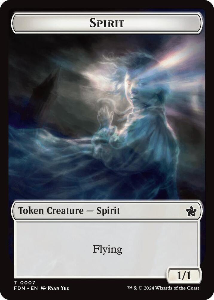 Spirit // Cat (0001) Doubled-Sided Token 1 // 7 card from Foundations