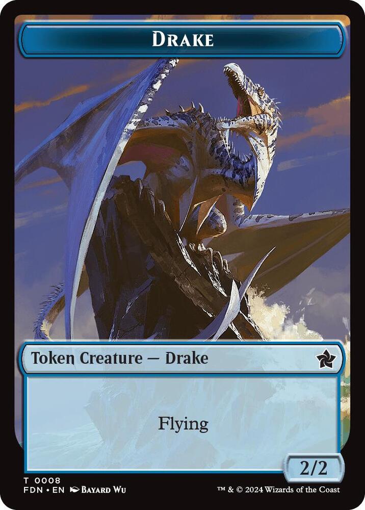Drake // Goblin Doubled-Sided Token 8 // 18 card from Foundations