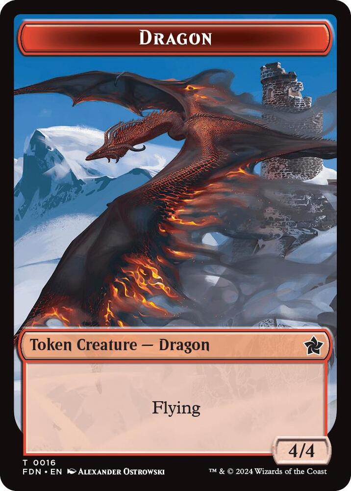 Dragon (0016) // Dragon Doubled-Sided Token 16 // 17 card from Foundations