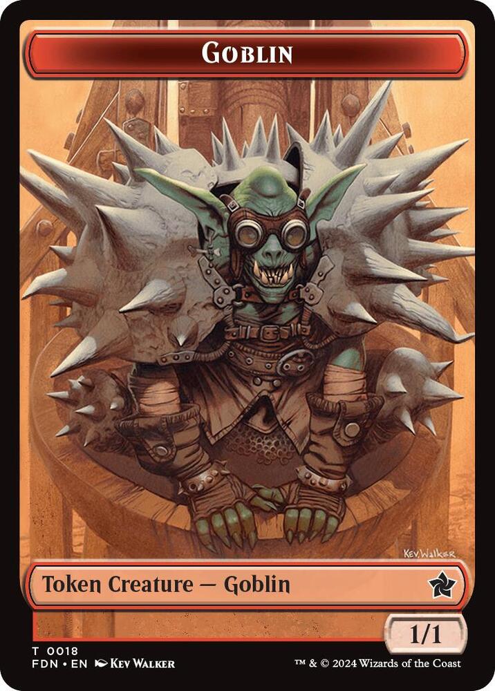 Goblin // Zombie Doubled-Sided Token 18 // 15 card from Foundations