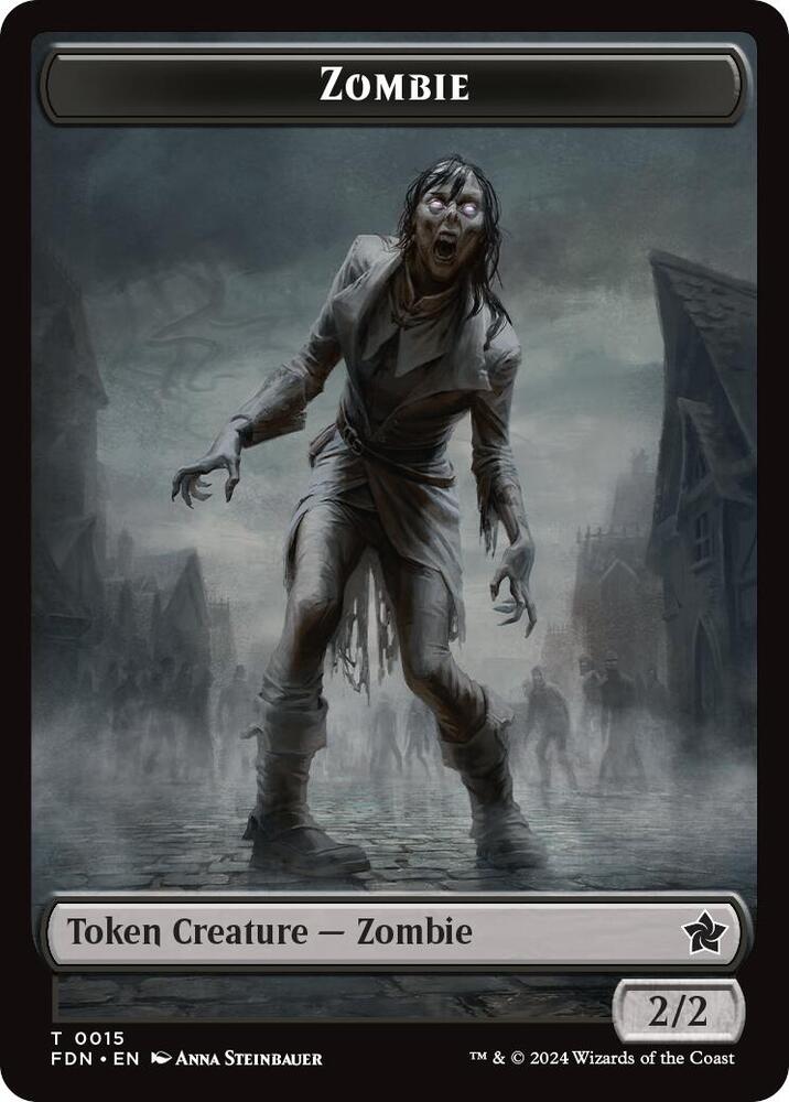 Zombie // Insect Doubled-Sided Token 15 // 21 card from Foundations