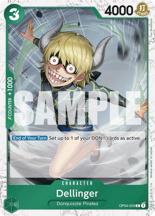 Dellinger (Jolly Roger Foil) OP04-029 card from Premium Booster -The Best-