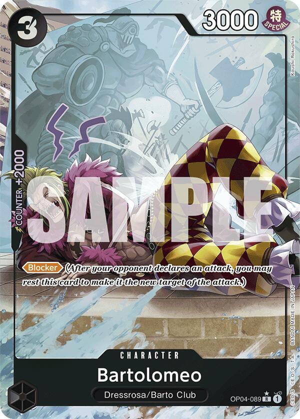 Bartolomeo (Full Art) OP04-089 card from Premium Booster -The Best-