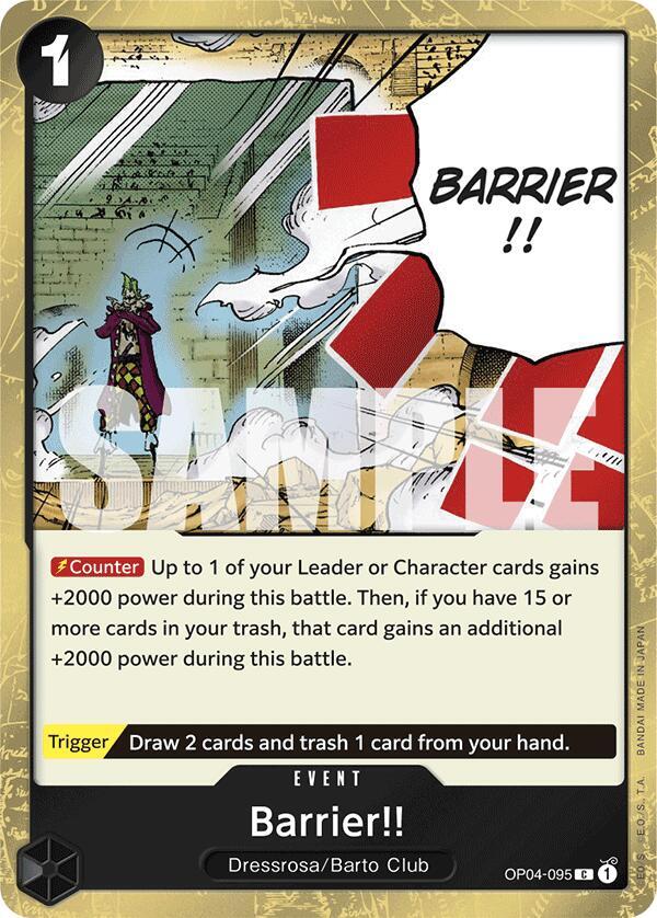 Barrier!! (Jolly Roger Foil) OP04-095 card from Premium Booster -The Best-