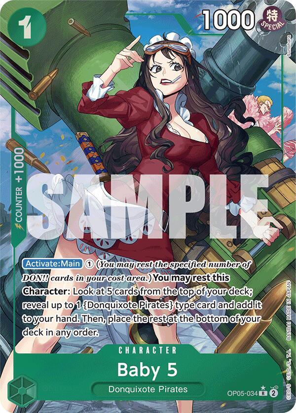Baby 5 (Alternate Art) OP05-034 card from Premium Booster -The Best-