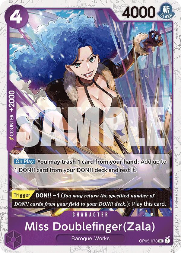 Miss Doublefinger(Zala) (Jolly Roger Foil) OP05-073 card from Premium Booster -The Best-