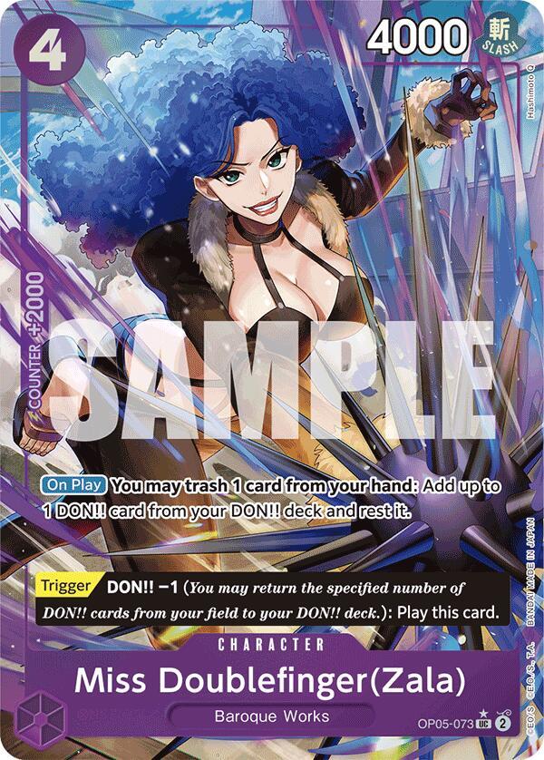 Miss Doublefinger(Zala) (Full Art) OP05-073 card from Premium Booster -The Best-