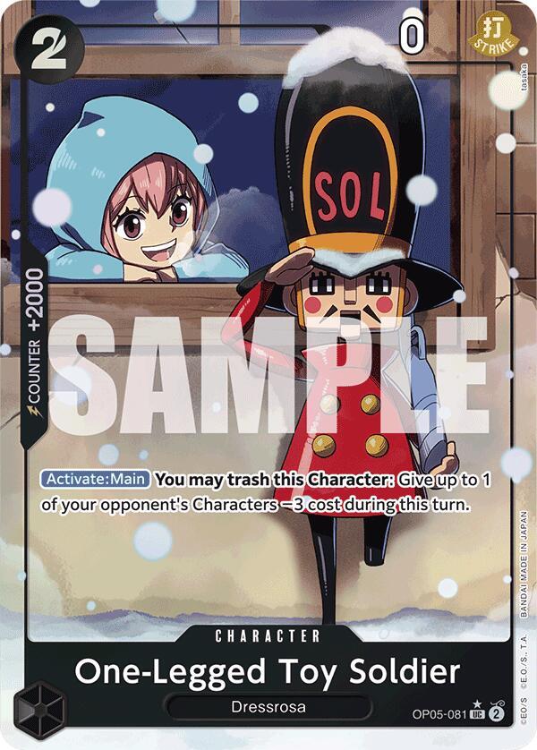 One-Legged Toy Soldier (Alternate Art) OP05-081 card from Premium Booster -The Best-
