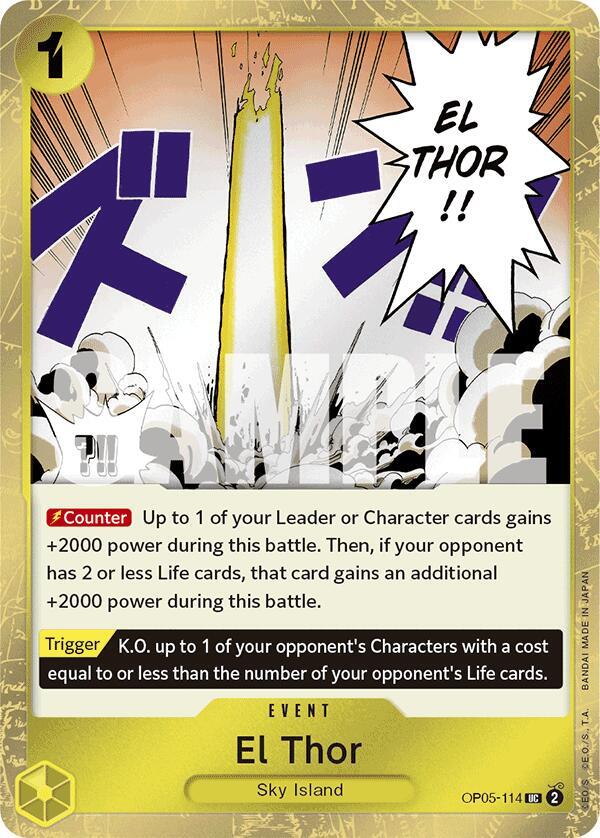 El Thor (Jolly Roger Foil) OP05-114 card from Premium Booster -The Best-