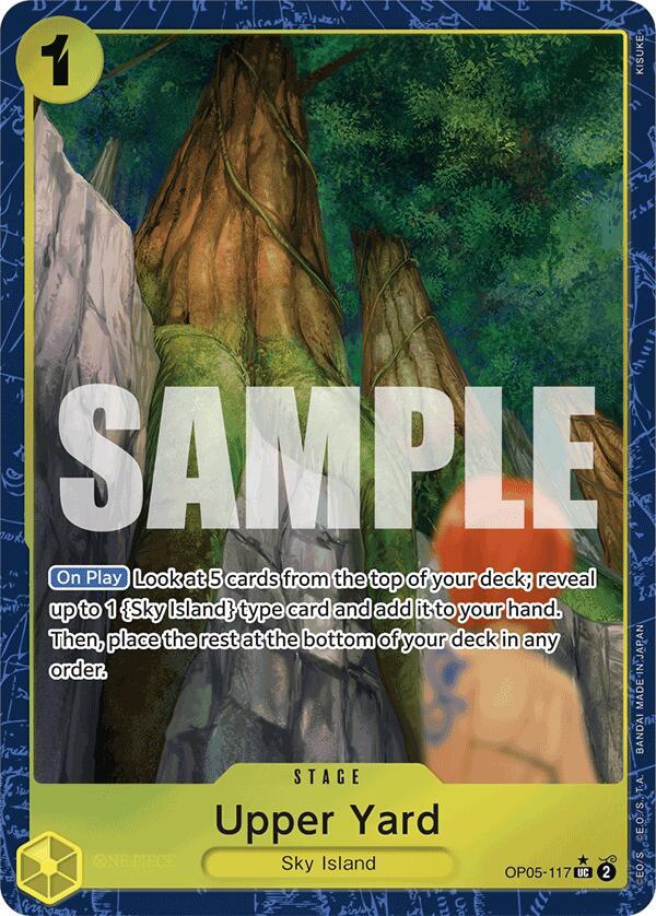 Upper Yard (Alternate Art) OP05-117 card from Premium Booster -The Best-