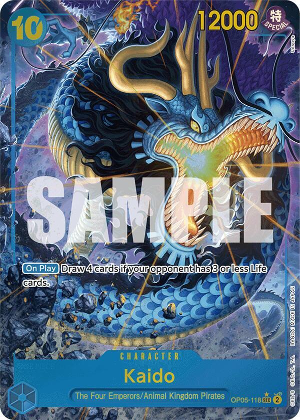 Kaido (Alternate Art) OP05-118 card from Premium Booster -The Best-